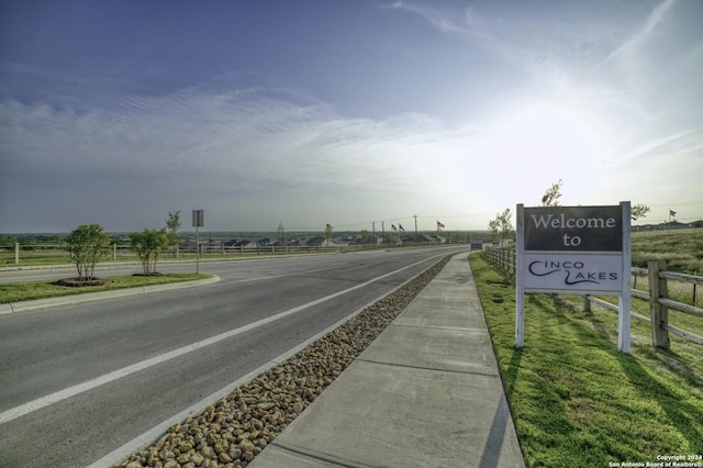 view of road featuring a rural view