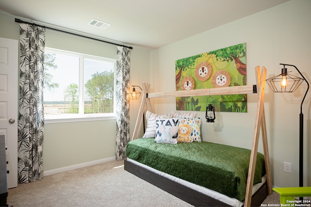 view of carpeted bedroom