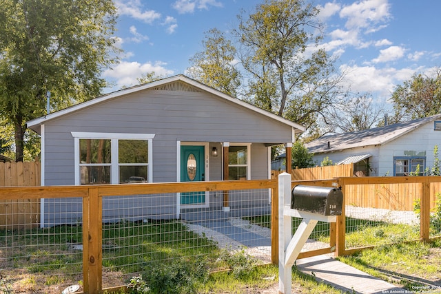 view of front of property with a porch