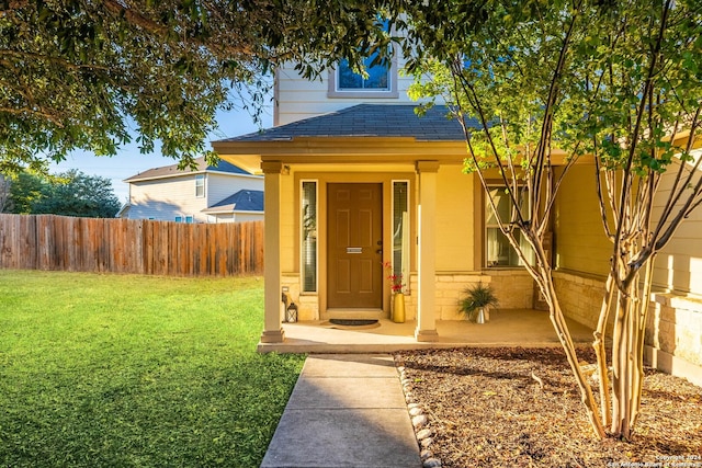 view of outbuilding with a yard