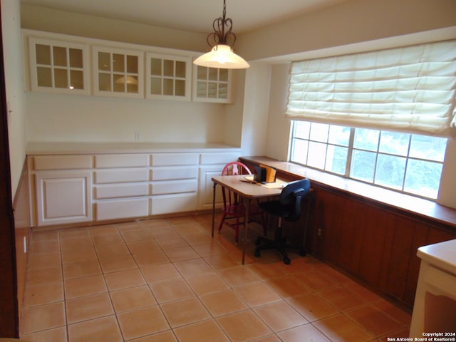 view of tiled dining space