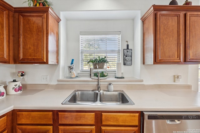 kitchen featuring dishwasher and sink