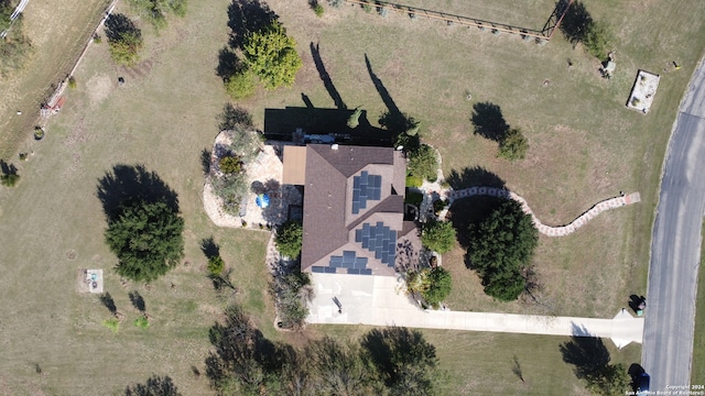 bird's eye view with a rural view