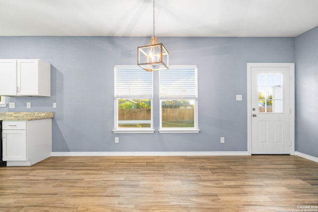 view of unfurnished dining area