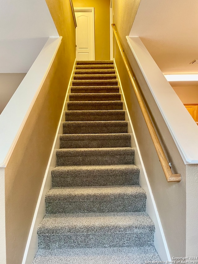 stairway with carpet