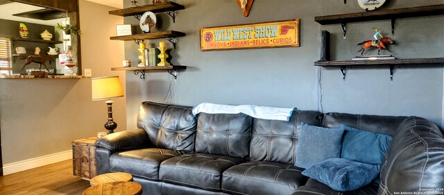 living room featuring hardwood / wood-style flooring