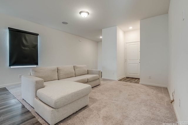 living room featuring hardwood / wood-style floors