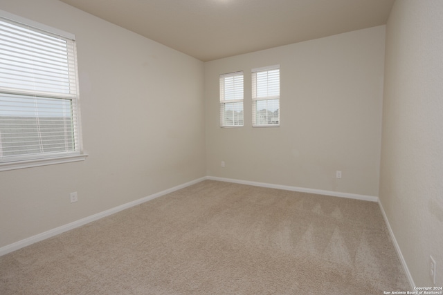 unfurnished room featuring carpet