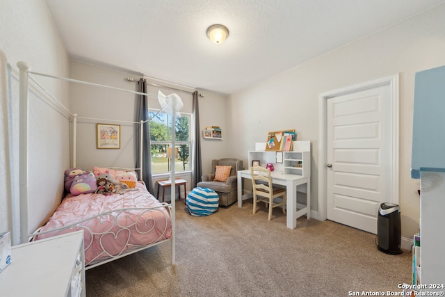 bedroom with carpet floors