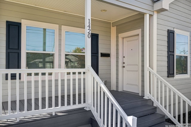 view of doorway to property