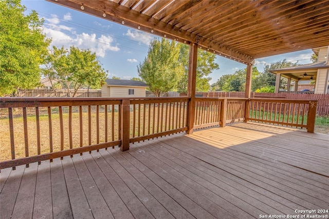 view of wooden deck