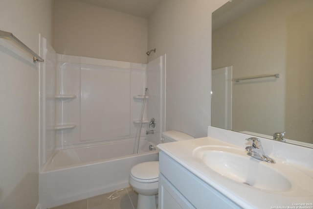 6727 Tasajillo Spg, San Antonio, TX 78253 - full bathroom with toilet, vanity, bathtub / shower combination, and tile patterned flooring