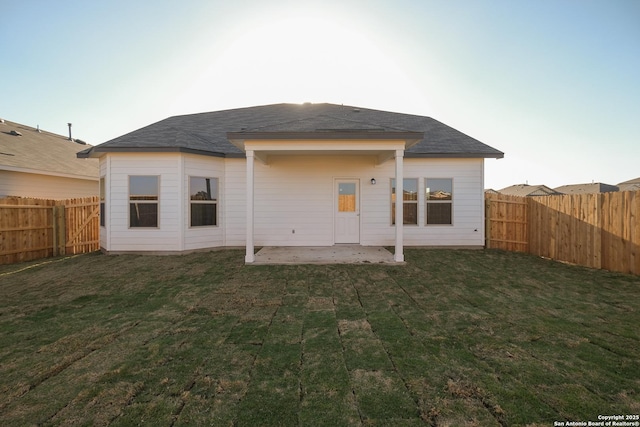 6727 Tasajillo Spg, San Antonio, TX 78253 - rear view of property with a patio area and a shingled roof