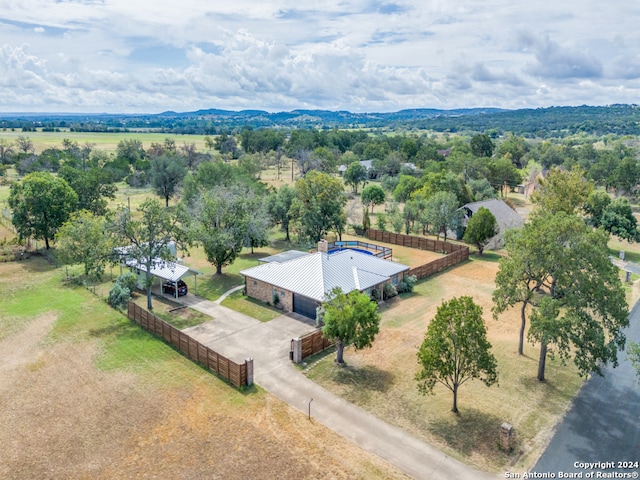 bird's eye view featuring a rural view