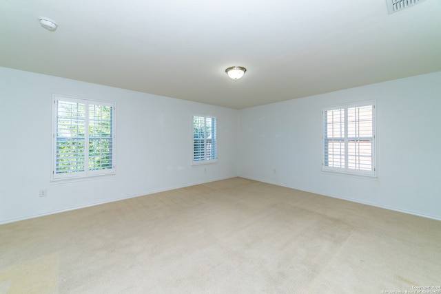 spare room with light carpet and a healthy amount of sunlight