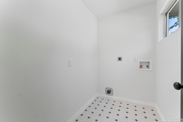 laundry area featuring washer hookup and electric dryer hookup