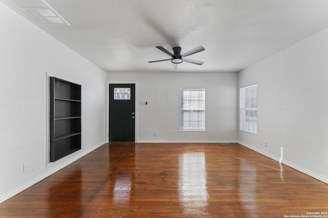611 Kirk Pl, San Antonio, TX 78225 - foyer entrance with a ceiling fan, wood finished floors, and baseboards