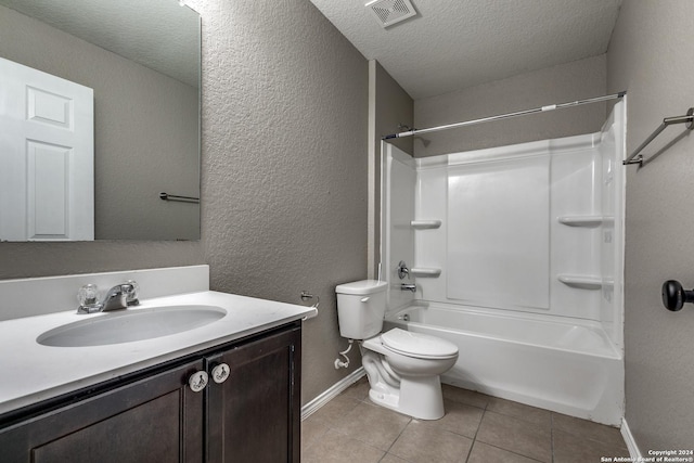 11902 Silver Horse, San Antonio, TX 78254 - full bath featuring baseboards, vanity, tile patterned floors, bathtub / shower combination, and toilet
