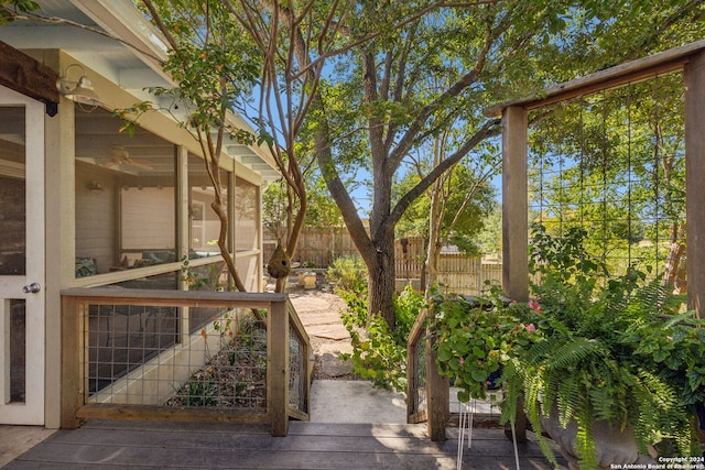 exterior space with a sunroom