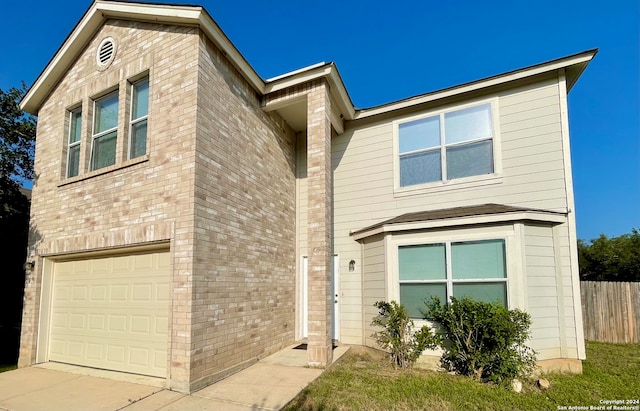 view of front of home featuring a garage