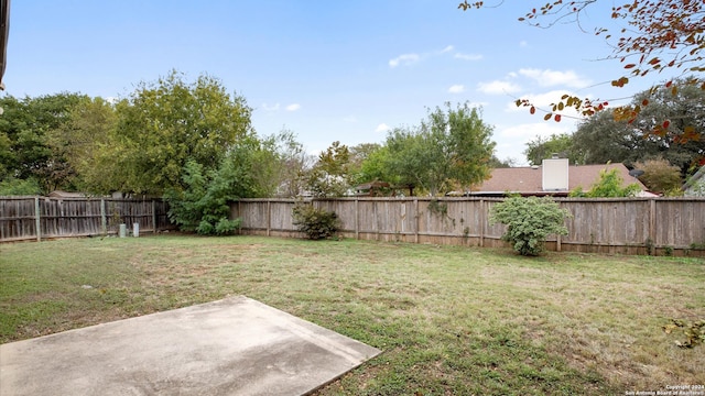 view of yard featuring a patio