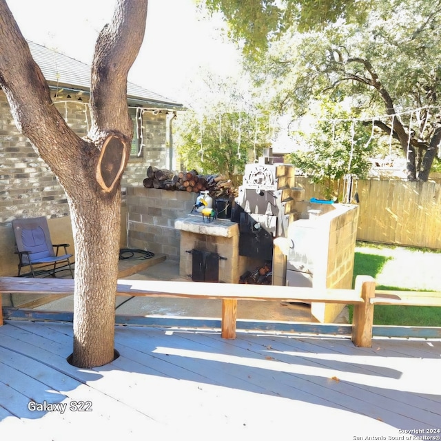 view of home's community with a wooden deck