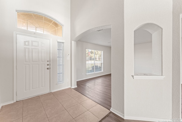 entrance foyer featuring light hardwood / wood-style flooring