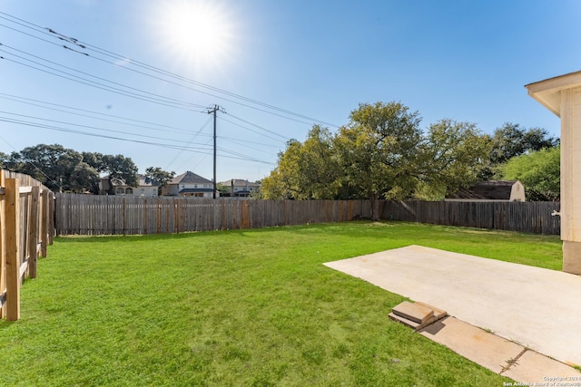 view of yard featuring a patio area