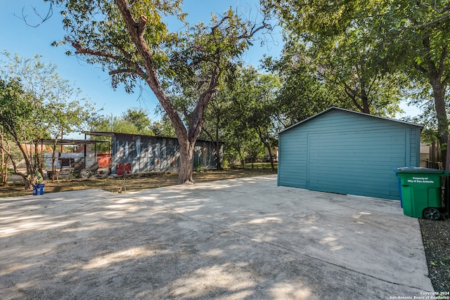 exterior space featuring an outdoor structure