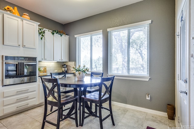 view of tiled dining room