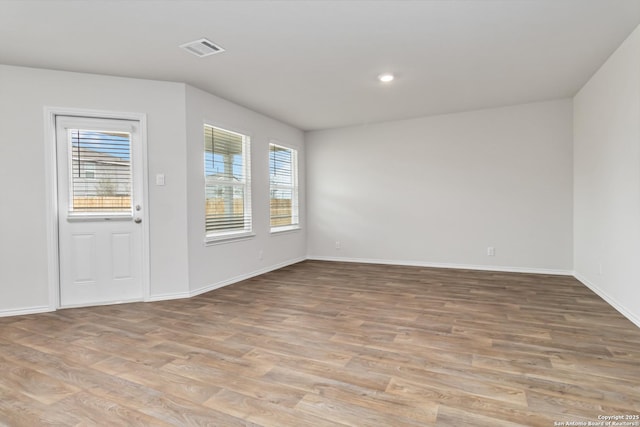 1205 Pacific Monarch, San Antonio, TX 78253 - empty room with light wood-style flooring, baseboards, and recessed lighting