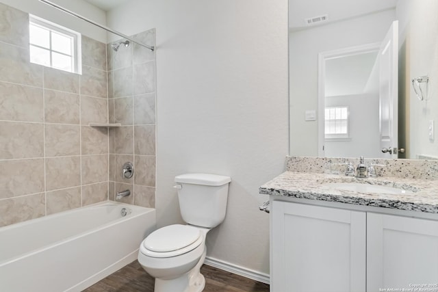 1205 Pacific Monarch, San Antonio, TX 78253 - bathroom featuring vanity, wood finished floors, toilet, and plenty of natural light