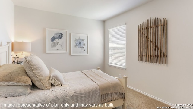 view of carpeted bedroom