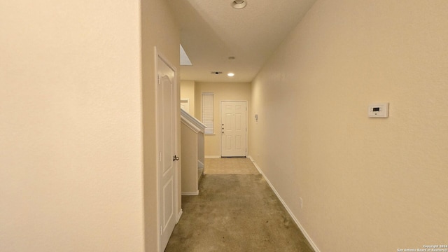9019 Mimosa Mnr, San Antonio, TX 78245 - hallway featuring recessed lighting and carpet