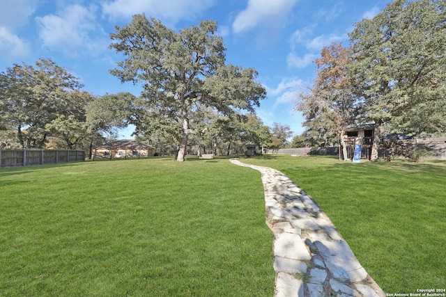 view of yard with a gazebo