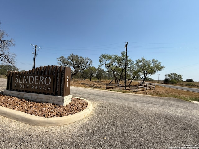 view of community sign