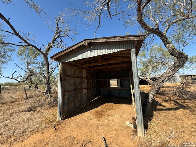 view of outdoor structure