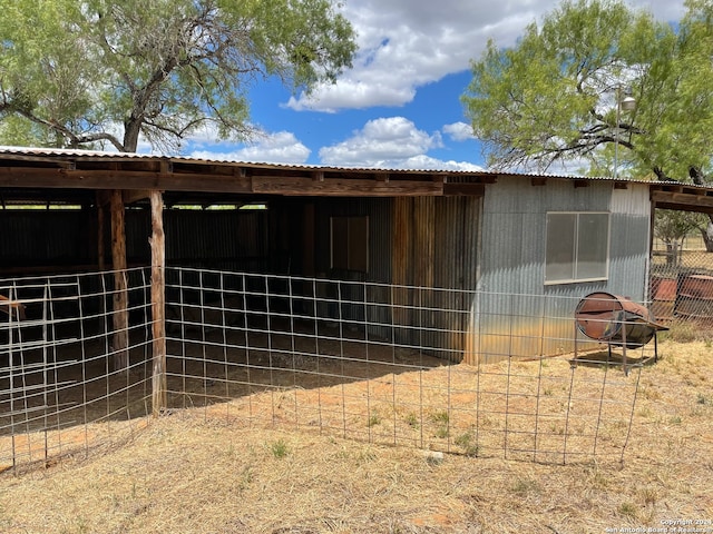 view of horse barn