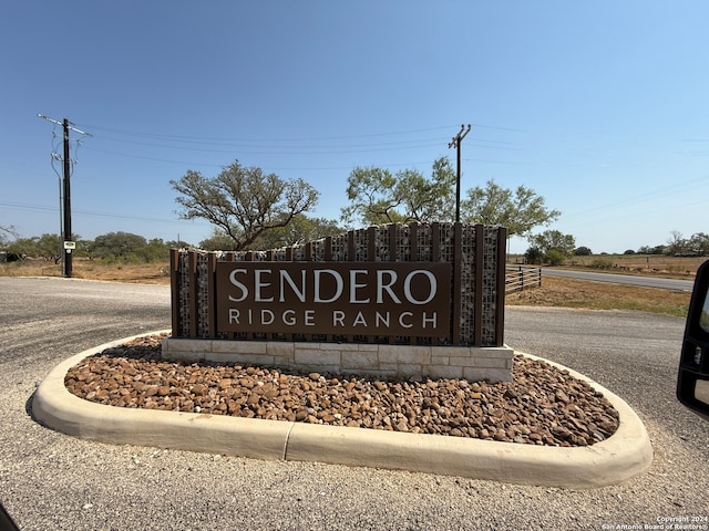 view of community sign