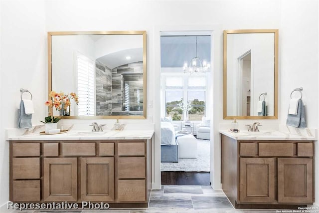 bathroom with vanity