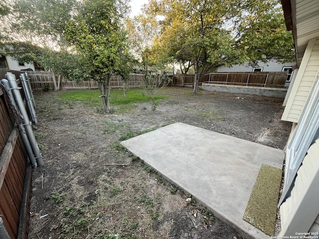 view of yard featuring a patio