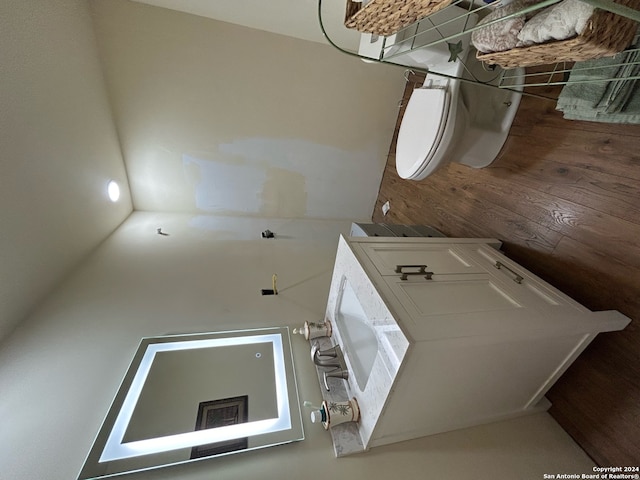 bathroom featuring hardwood / wood-style floors