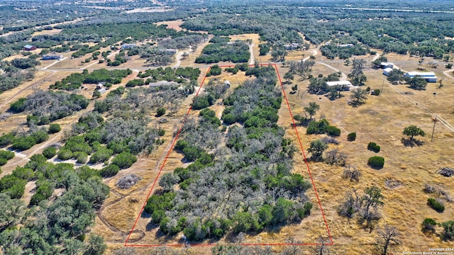 drone / aerial view with a rural view