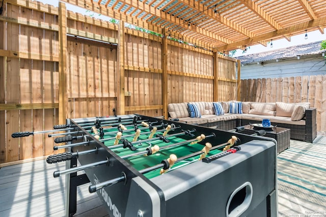 802 Piedmont Ave, San Antonio, TX 78210 - view of patio / terrace with an outdoor hangout area and a pergola