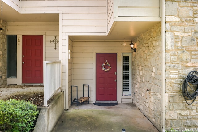 view of doorway to property