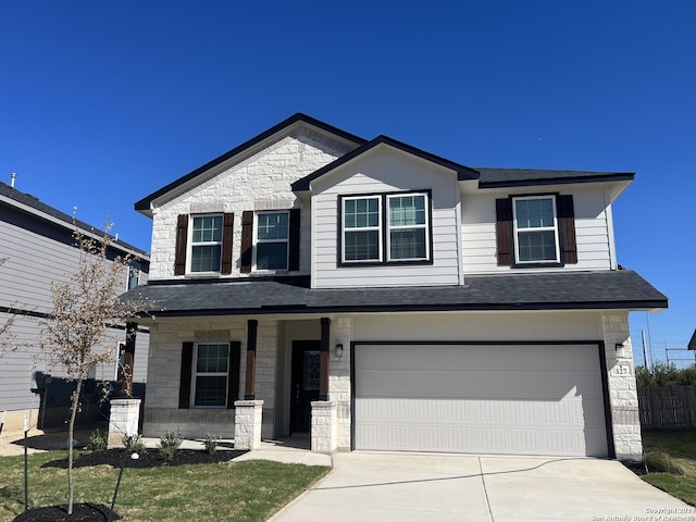 view of front of house featuring a garage