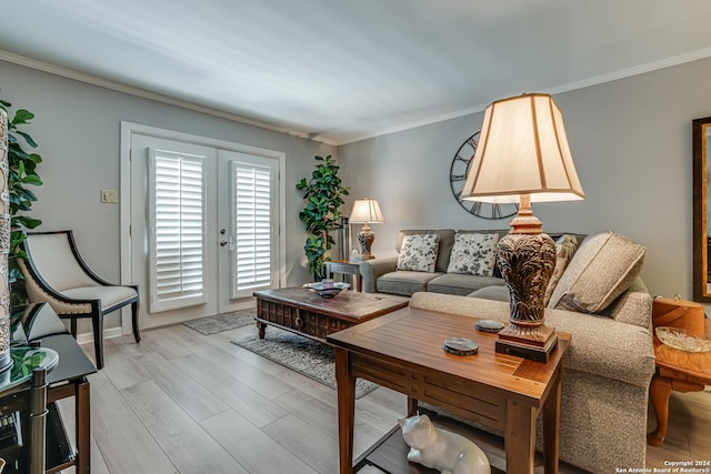 8058 Broadway Unit 147U, San Antonio, TX 78209 - living area with light wood-type flooring and ornamental molding