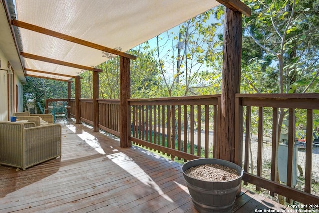 view of wooden deck