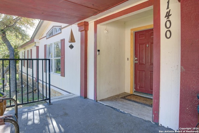 view of doorway to property