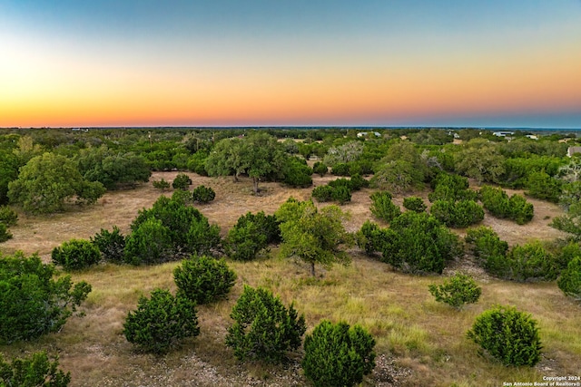 view of aerial view at dusk